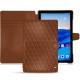 Huawei MediaPad M5 10 Pro leather case - Marron - Couture ( Nappa - Pantone 1615C ) 