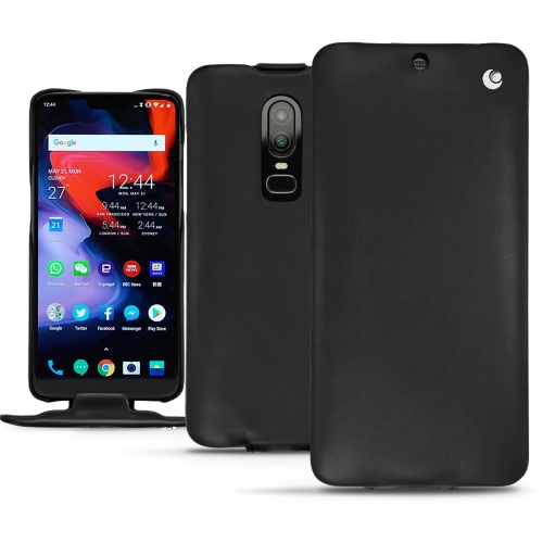 OnePlus 6 leather case - Noir ( Nappa - Black ) 