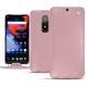 Housse cuir OnePlus 6 - Rose ( Nappa - Pantone 2365C ) 