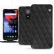 Custodia in pelle OnePlus 6 - Noir - Couture ( Nappa - Black ) 