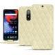 Custodia in pelle OnePlus 6 - Ivoire - Couture ( Sleek P C12 - White ) 