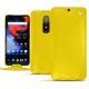 OnePlus 6 leather case - Jaune fluo
