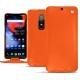 OnePlus 6 leather case - Orange fluo