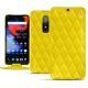 Funda de piel OnePlus 6 - Jaune fluo - Couture