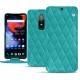 Custodia in pelle OnePlus 6 - Bleu fluo - Couture