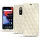 Housse cuir OnePlus 6 - Blanc escumo - Couture