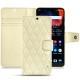 Custodia in pelle OnePlus 6 - Ivoire - Couture ( Sleek P C12 - White ) 