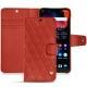 OnePlus 6 leather case - Papaye - Couture ( Pantone 180C ) 