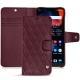 Custodia in pelle OnePlus 6 - Lie de vin - Couture ( Pantone 5115C ) 