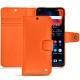 OnePlus 6 leather case - Orange fluo