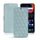 Capa em pele OnePlus 6 - Bleu ciel - Couture ( Nappa - Pantone 277C ) 