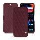 Custodia in pelle OnePlus 6 - Lie de vin - Couture ( Pantone 5115C ) 