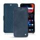 OnePlus 6 leather case - Jean vintage ( Roughtcut - Pantone 285U  ) 