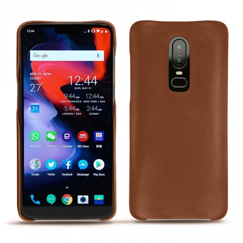 Funda de piel OnePlus 6Marron ( Nappa - Pantone #8B4720 ) 