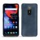 Coque cuir OnePlus 6 - Jean vintage ( Roughtcut - Pantone 285U  ) 