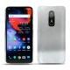 Coque cuir OnePlus 6 - Platinium ( Pantone 877C ) 