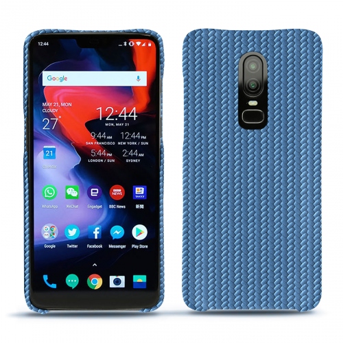 Capa em pele OnePlus 6Abaca ishia ( Pantone #395775 ) 