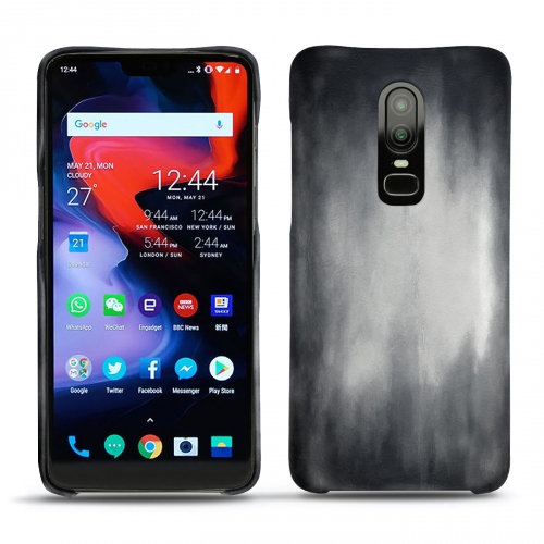 Funda de piel OnePlus 6Gris Patine