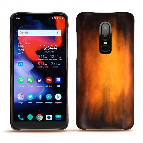 Protections en cuir (étuis, coques, housses) pour Oneplus 6 par NoreveFauve Patine