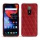 Funda de piel OnePlus 6 - Rouge - Couture ( Nappa - Pantone 199C ) 