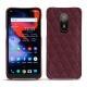 Custodia in pelle OnePlus 6 - Lie de vin - Couture ( Pantone 5115C ) 