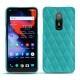 Custodia in pelle OnePlus 6 - Bleu fluo - Couture