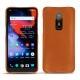 OnePlus 6 leather cover - Orange vibrant
