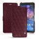 Housse cuir Nokia 7 Plus - Lie de vin - Couture ( Pantone 5115C ) 