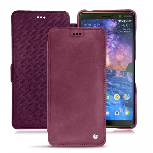 Nokia 7 Plus leather casePrune vintage ( Pantone #612434 ) 