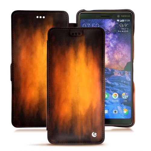 가죽 커버 Nokia 7 PlusFauve Patine
