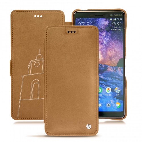Nokia 7 Plus leather caseCastan esparciate ( Pantone #824F2A )