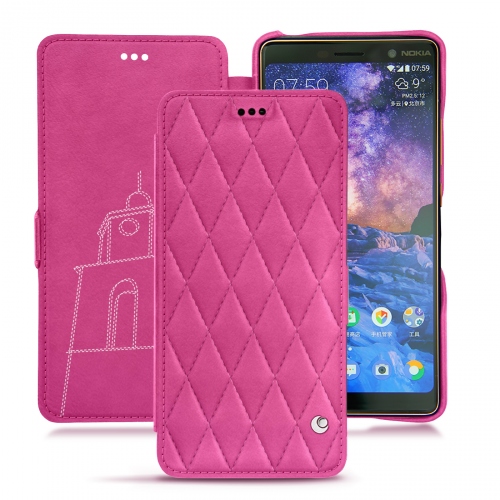 Lederschutzhülle Nokia 7 PlusRose BB - Couture ( Pantone #DB599F )
