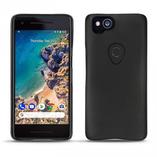 Google Pixel 2 leather cover - Noir ( Nappa - Black ) 