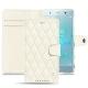 Custodia in pelle Sony Xperia XZ2 Premium - Blanc - Couture ( Bologna - White ) 
