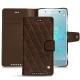 Housse cuir Sony Xperia XZ2 Premium - Châtaigne - Couture ( Pantone 476C ) 