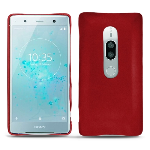Custodia in pelle Sony Xperia XZ2 PremiumRouge ( Nappa - Pantone #d50032 ) 