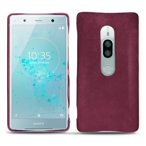 Capa em pele Sony Xperia XZ2 PremiumPrune vintage ( Pantone #612434 ) 