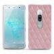Coque cuir Sony Xperia XZ2 Premium - Rose - Couture ( Nappa - Pantone 2365C ) 