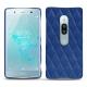 Funda de piel Sony Xperia XZ2 Premium - Bleu océan - Couture ( Nappa - Pantone 293C ) 
