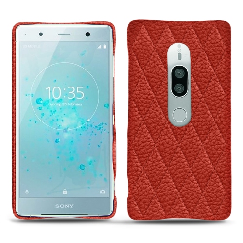 Sony Xperia XZ2 Premium leather casePapaye - Couture ( Pantone #b54317 ) 