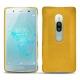Coque cuir Sony Xperia XZ2 Premium - Jaune soulèu