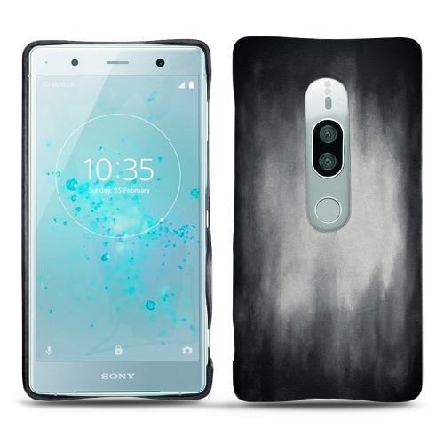Sony Xperia XZ2 Premium leather caseGris Patine