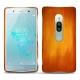 Custodia in pelle Sony Xperia XZ2 Premium - Orange Patine