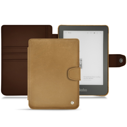 Funda de piel Kobo Clara HDSable vintage ( Pantone #9b7340 ) 