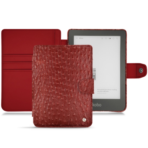 가죽 커버 Kobo Clara HDAutruche ciliegia ( Pantone #a4343a ) 