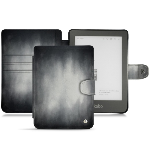 レザーケース Kobo Clara HDGris Patine
