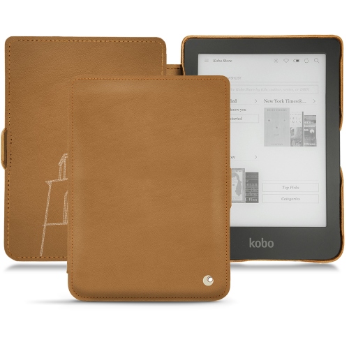 가죽 커버 Kobo Clara HDCastan esparciate ( Pantone #824F2A )