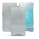 Sony Xperia XZ2 Premium leather case - Platinium ( Pantone 877C ) 