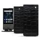 Housse cuir Blackberry Key2 - Crocodile nero