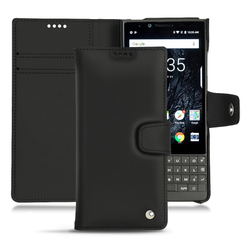 Blackberry Key2 leather case - Noir ( Nappa - Black ) 